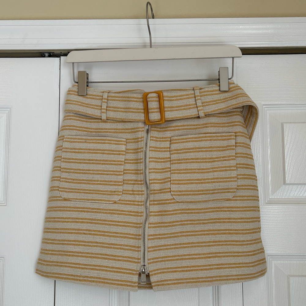 Moon river skirt in yellow stripes